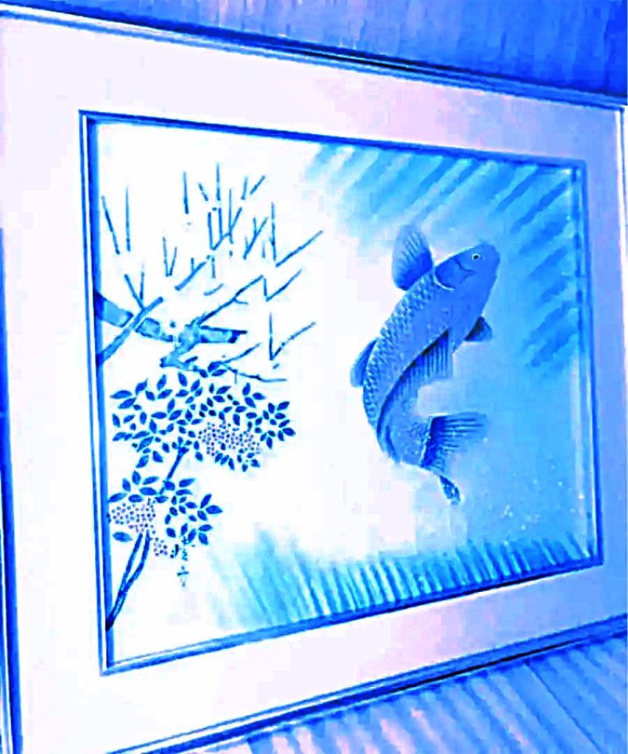 希少美術品　絵画　滝登り