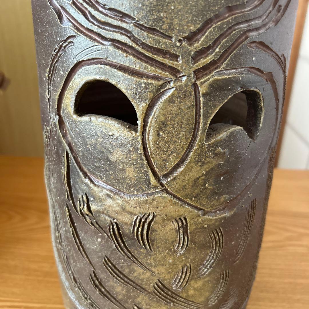 フクロウ彫刻 陶器
