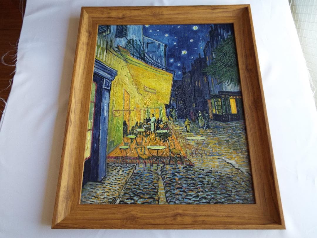 ゴッホ　夜のカフェテラス　ゴッホの立体複製画「アルゴグラフ」