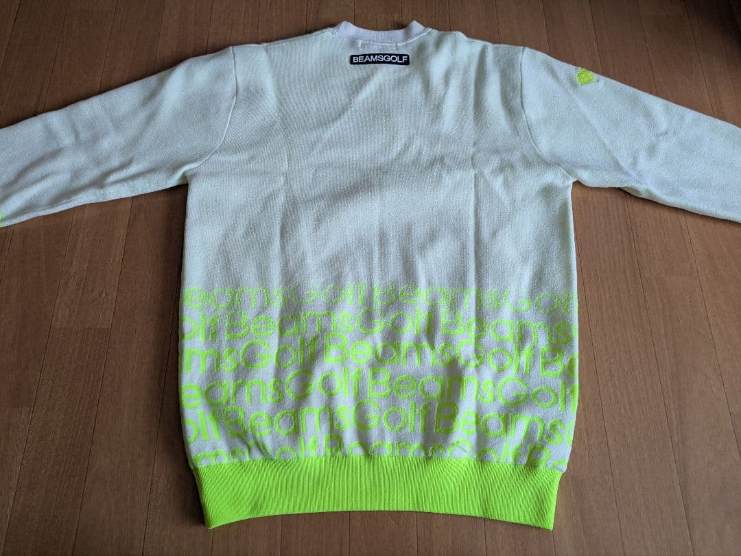 BEAMS GOLF セーター Mサイズ ホワイト/イエロー