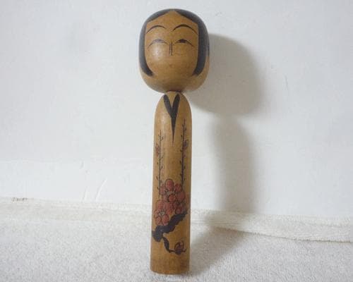 希少　近代こけし　創作こけし　こけし　遠刈田　佐藤英太郎作　枝梅絵柄