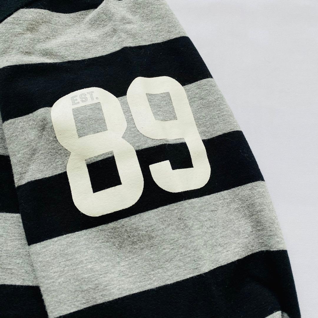 【美品】PEARLYGATES　長袖ハイネックシャツ　モックネック　ボーダー　1