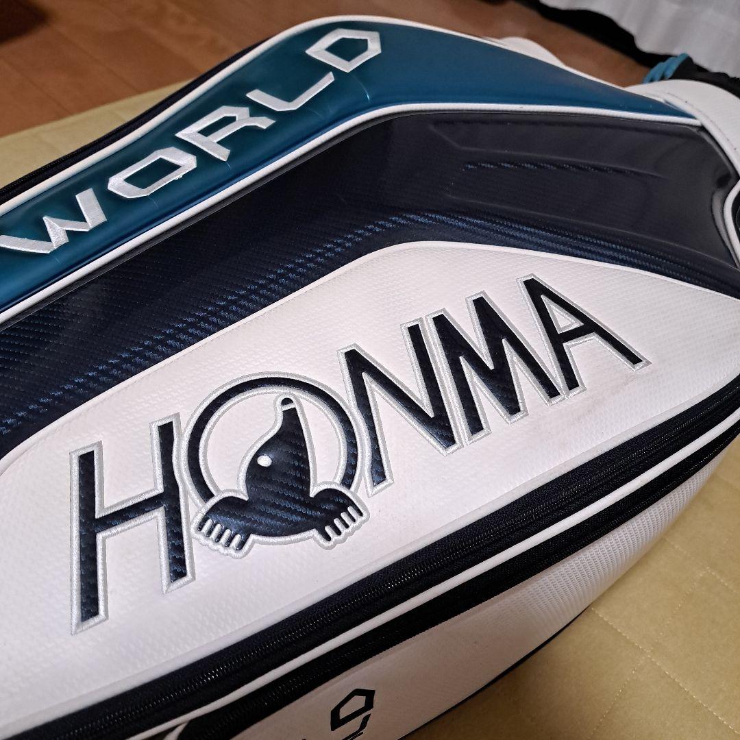 HONMAツアーワールドキャディバッグ-9.5インチ。フード付き（フードは美品)