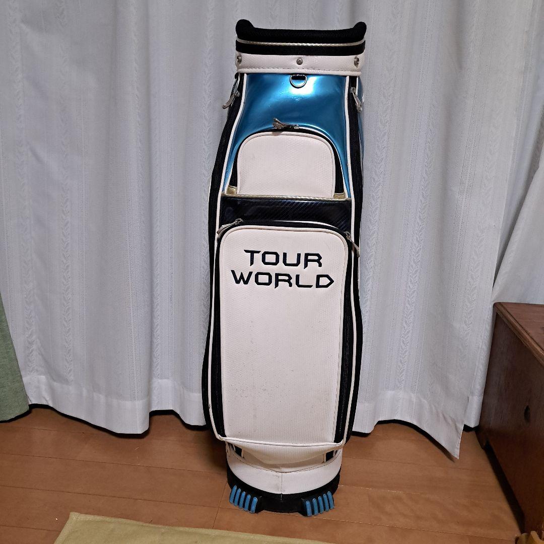 HONMAツアーワールドキャディバッグ-9.5インチ。フード付き（フードは美品)