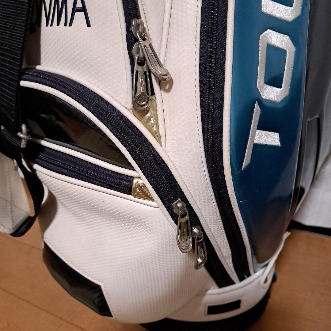 HONMAツアーワールドキャディバッグ-9.5インチ。フード付き（フードは美品)