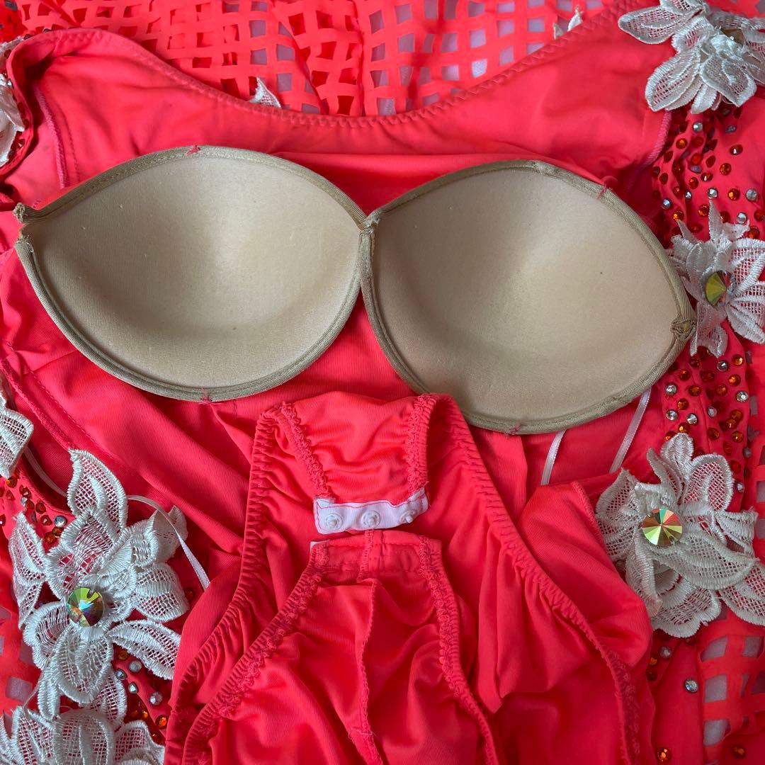 社交ダンスドレス ⭐️コーラルピンク　Mサイズ