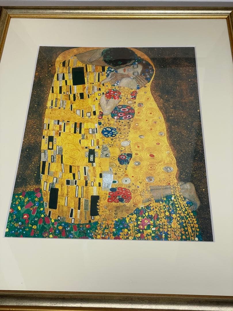グスタフ・クリムト 接吻 フレーム付き