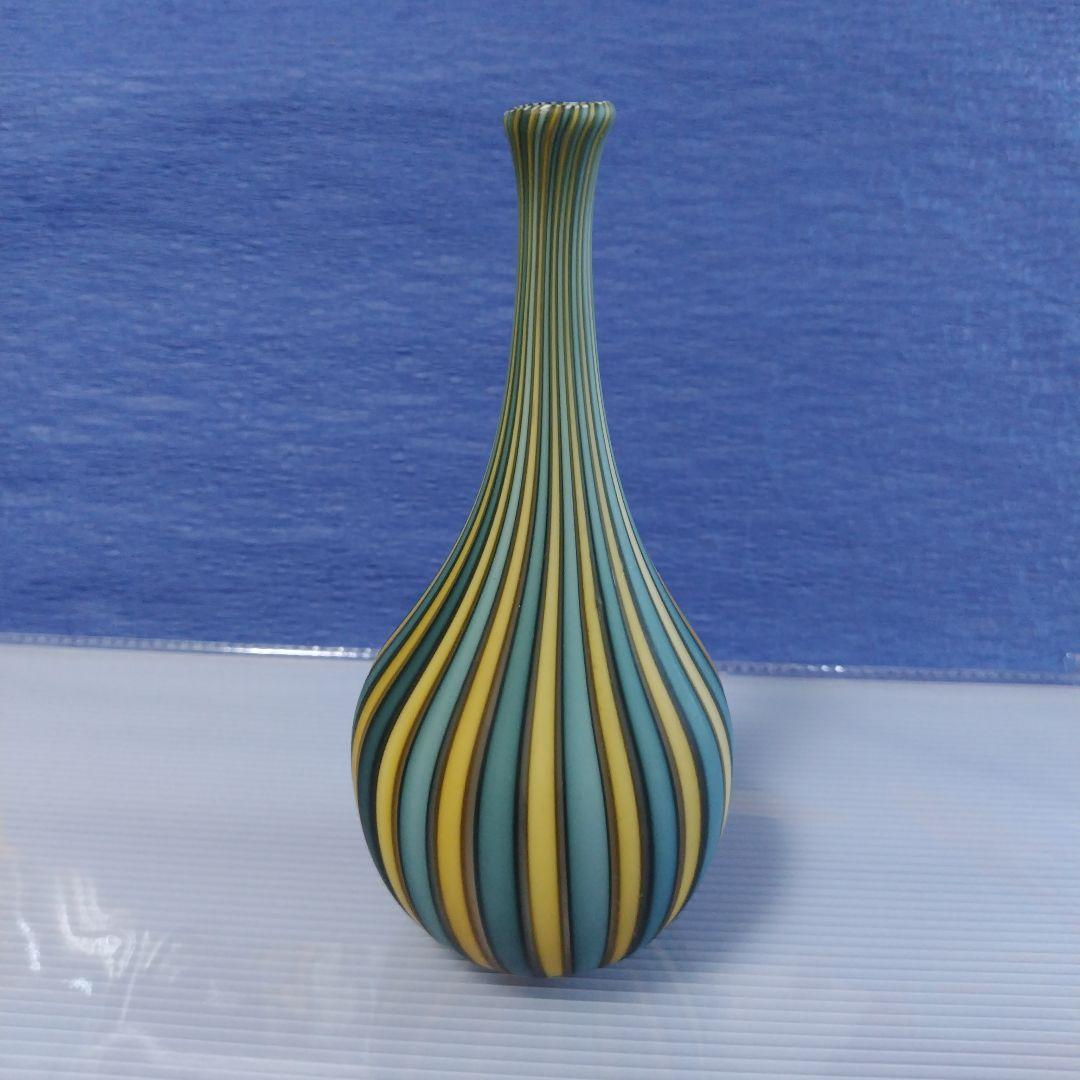 藤田喬平　手吹　ヴェニス　鶴首　花瓶　観賞用　フラワーベース　レトロ