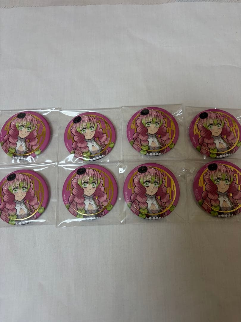 鬼滅の奏刀鍛冶の里編 ランダムジュエル加工缶バッジ 甘露寺蜜璃8点セット