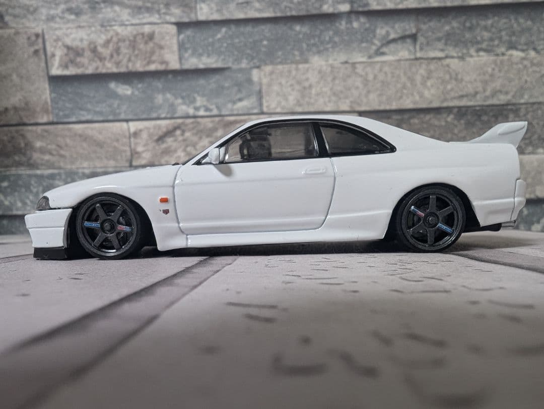 1/43 エブロ製 R33 GTR 極低超扁平カスタム　改造ミニカー