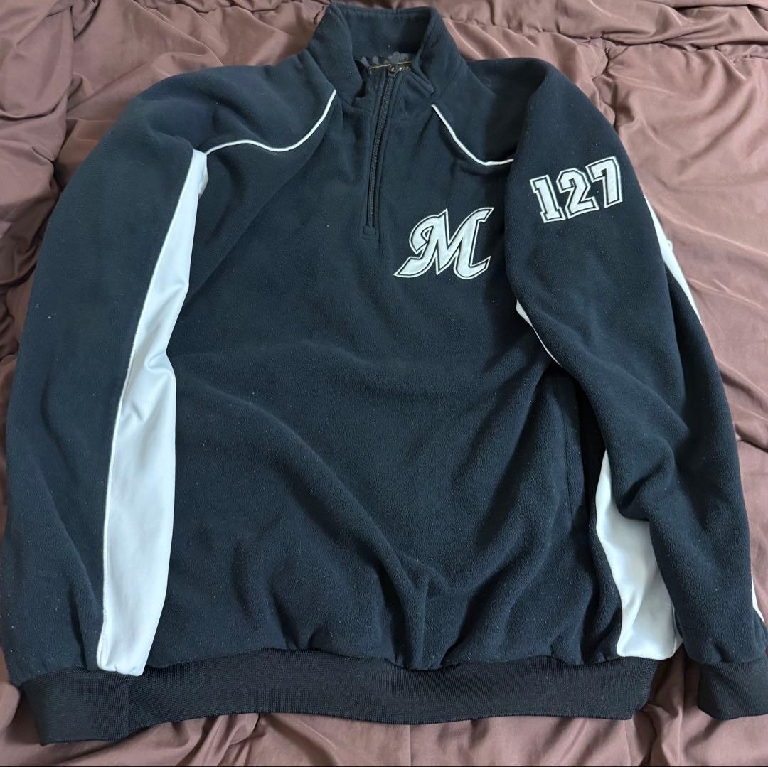 千葉ロッテマリーンズ 選手 実使用 フリース 支給品 野球 ハーフジップ 非売品