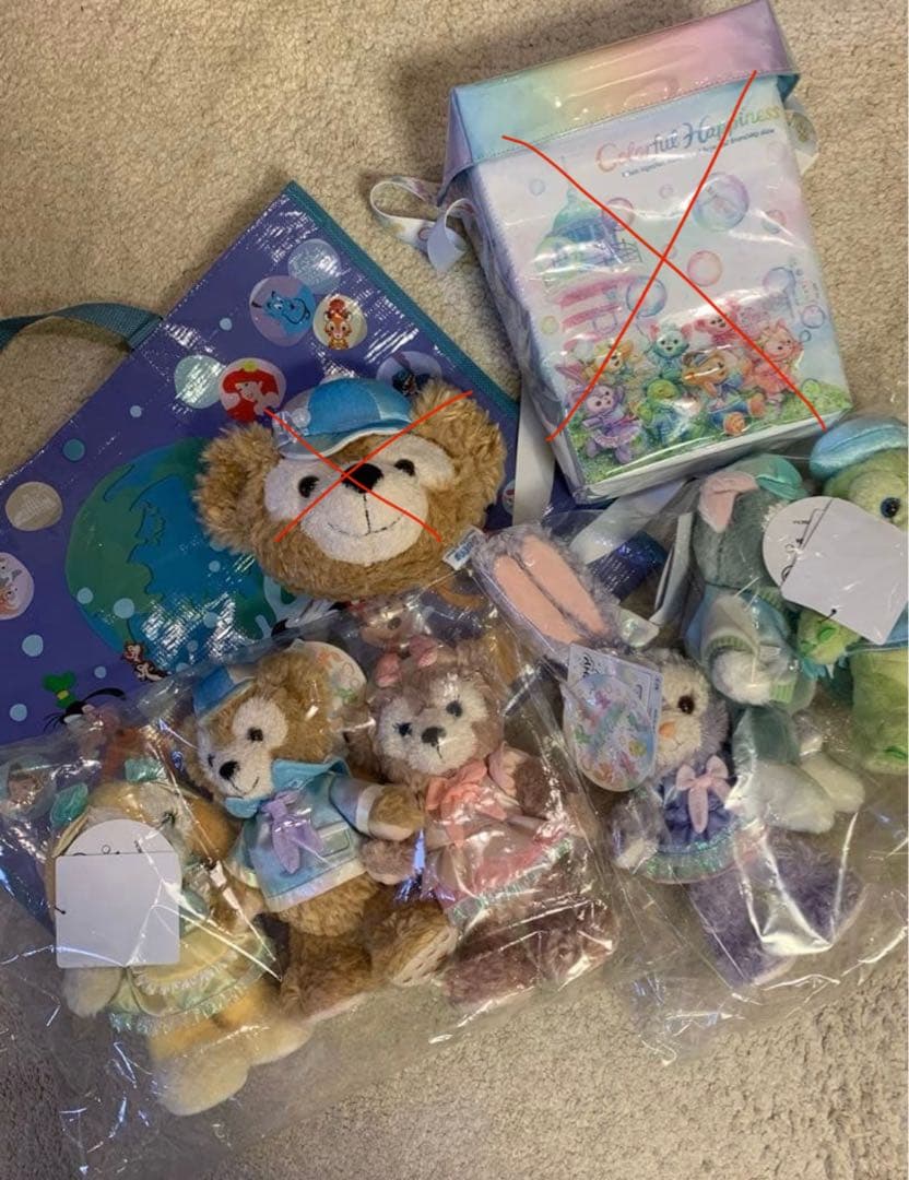 ダッフィー 20周年 カラフルハピネス ポージープラッシー バケパ　6体セット