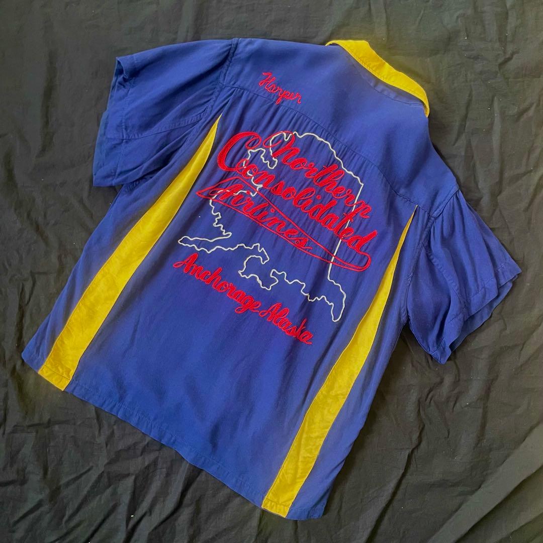 1950s-1960s Artercraft 刺繍 ボウリングシャツ