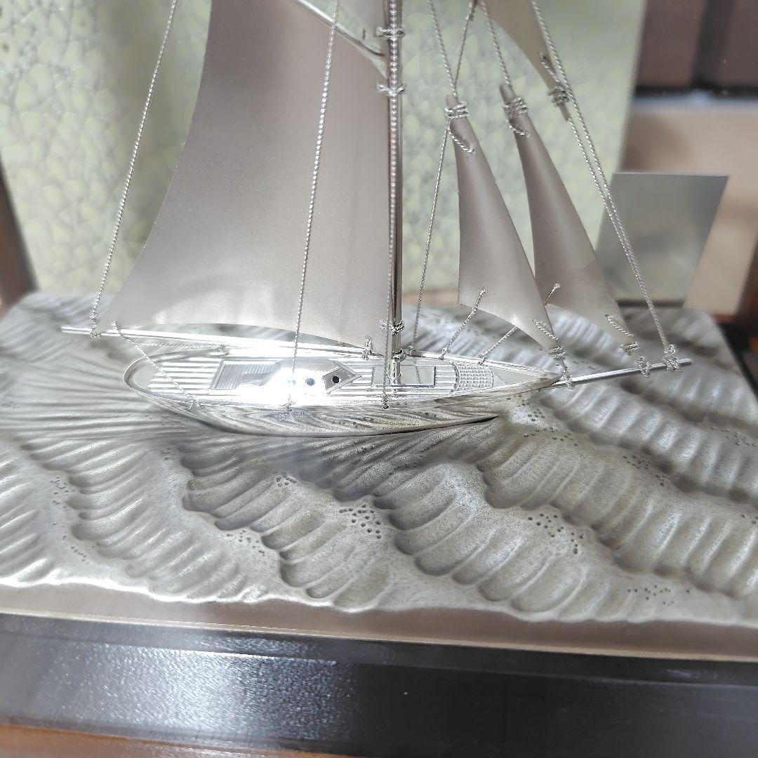 銀高騰！まだ間に合う　銀製ヨット 置物 シルバー製
