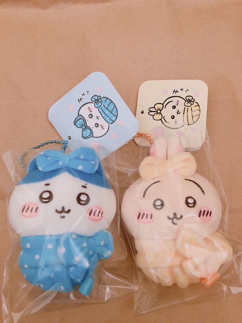 ちいかわ　おくるみマスコット　ハチワレ　うさぎ　ちいかわマーケット