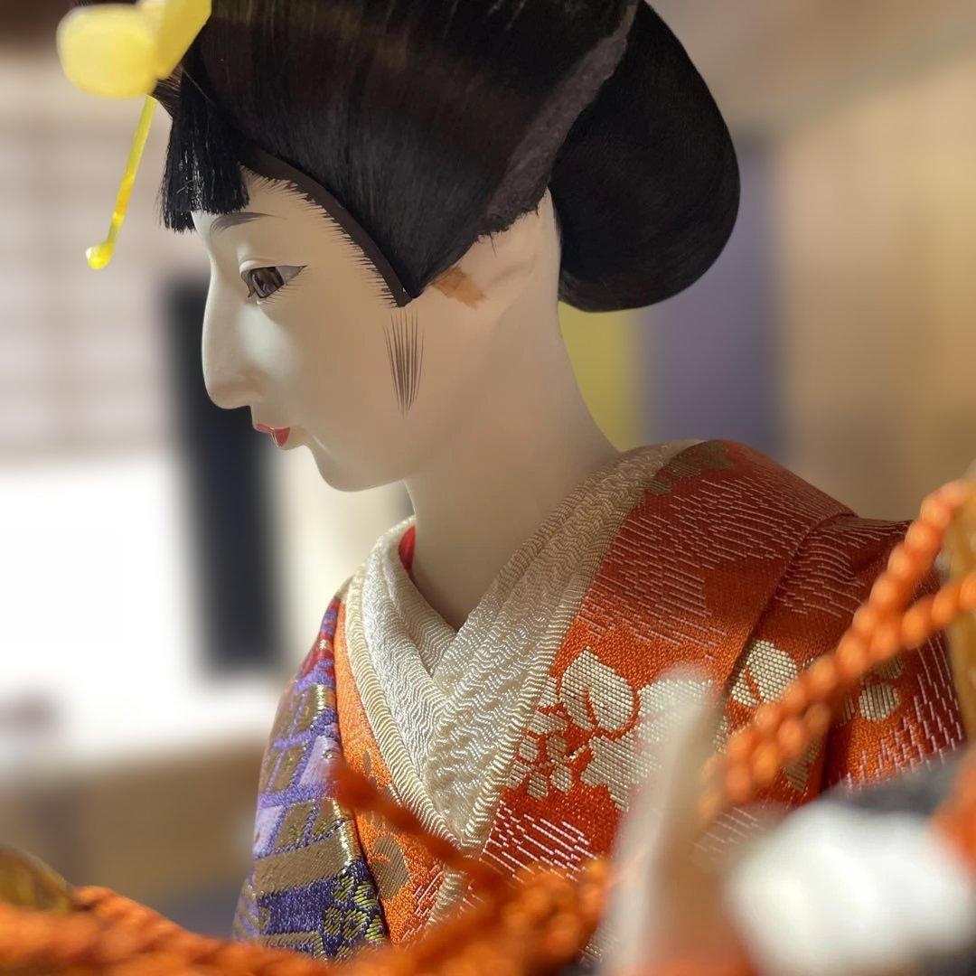 尾山人形　日本人形　ケース保存　紫峰作