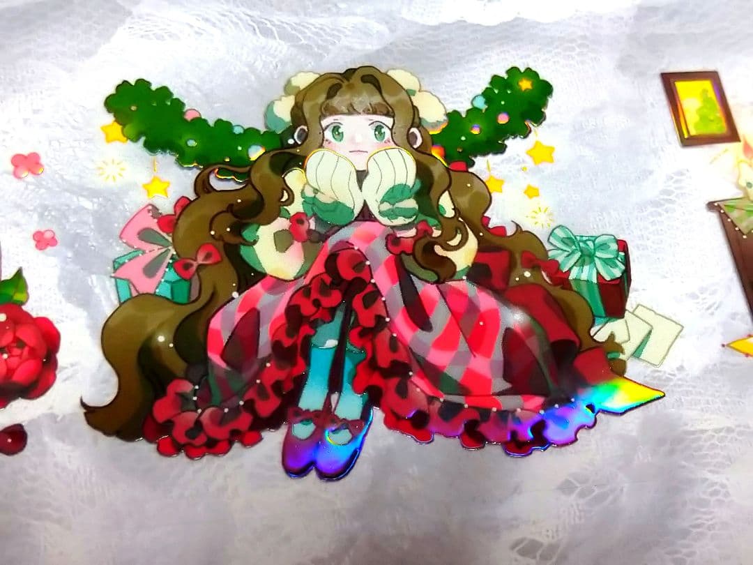 ☆のこり１☆J723＃圣诞奇妙夜(虹光)切り売り海外人物マステ女の子