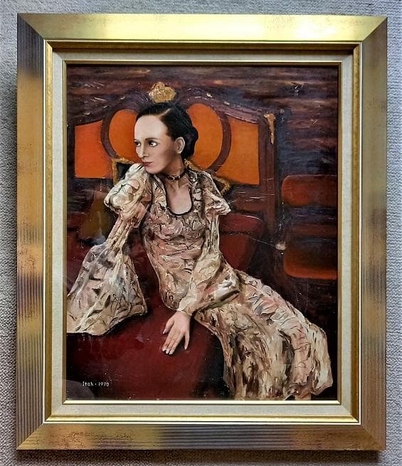 伊藤和生　1970年制作　「女性像」　油彩画　　Ｆ15号　 真作保証