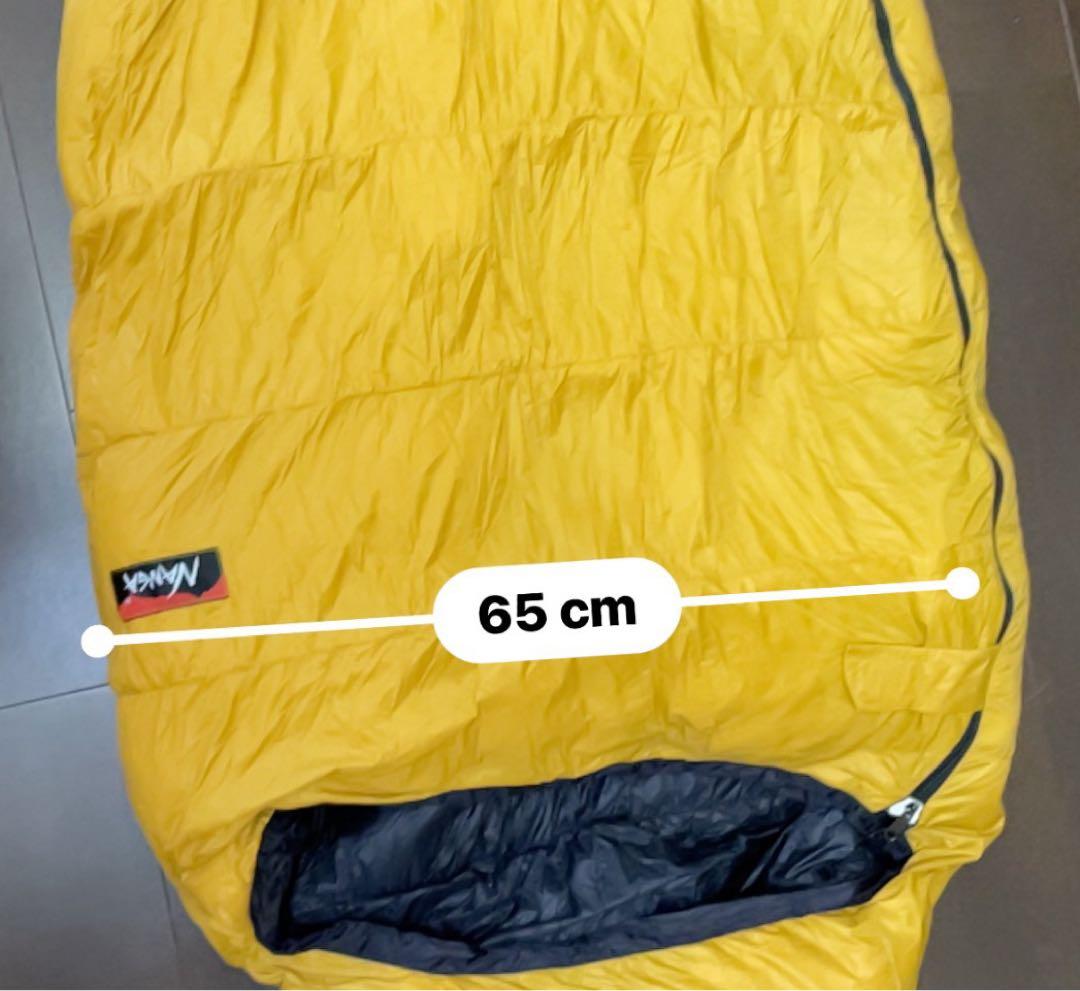 NANGA ダウン寝袋 イエロー/ブラック 80%ダウン