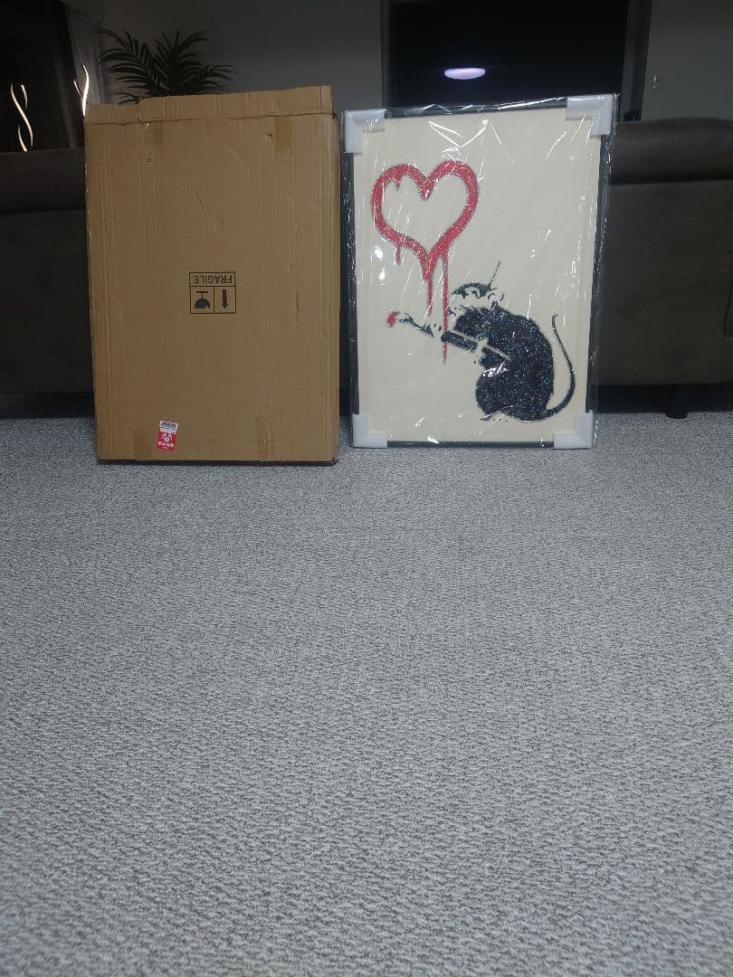 バンクシー　クリスタルアートパネル