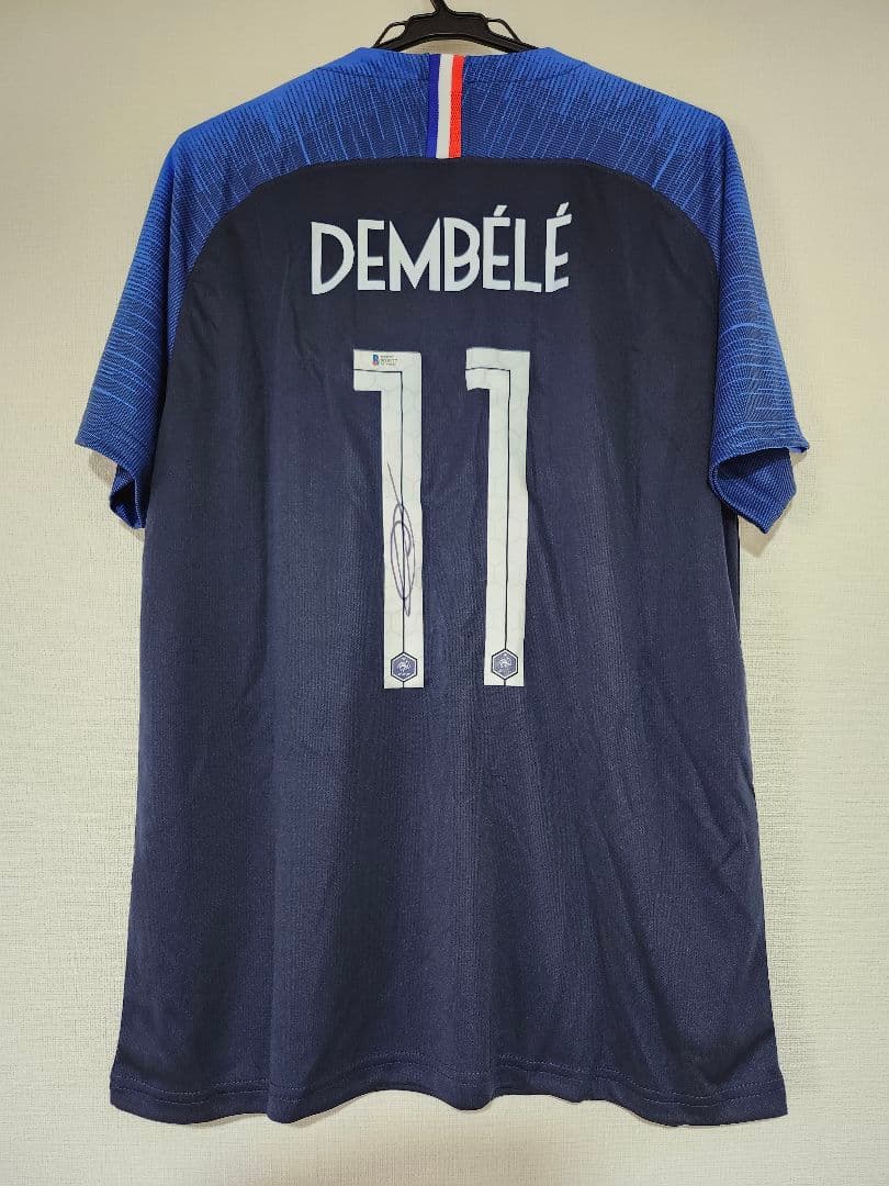 デンベレ サイン入り フランス代表 サッカー ユニフォーム 証明書付き PSG