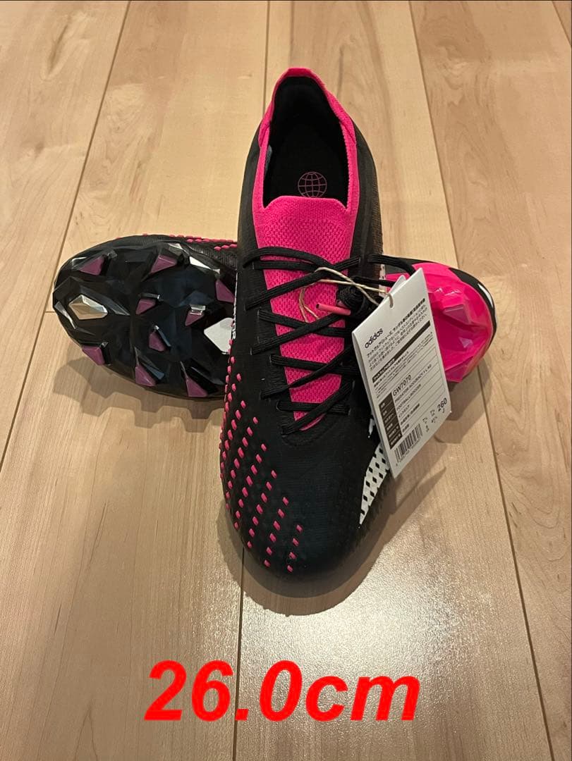 adidas Predator 26.0cm AG ブラック、ピンク