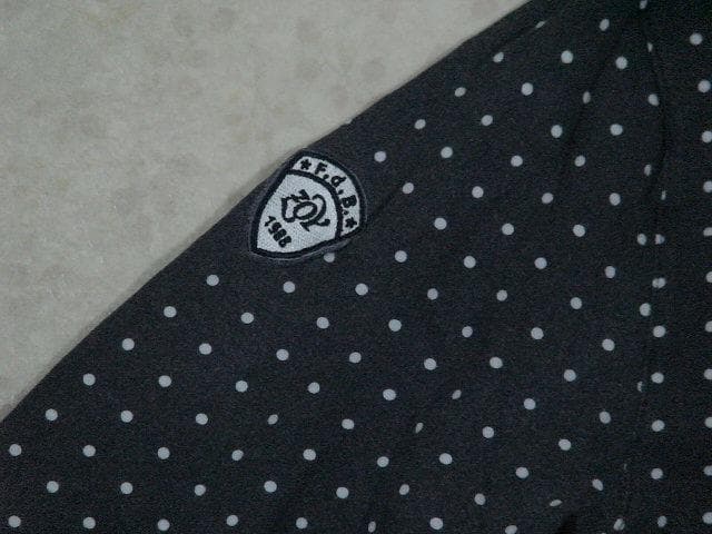 50248 ゾーイ　ハイネック長袖カットソー　紺ｘドット　サイズ3