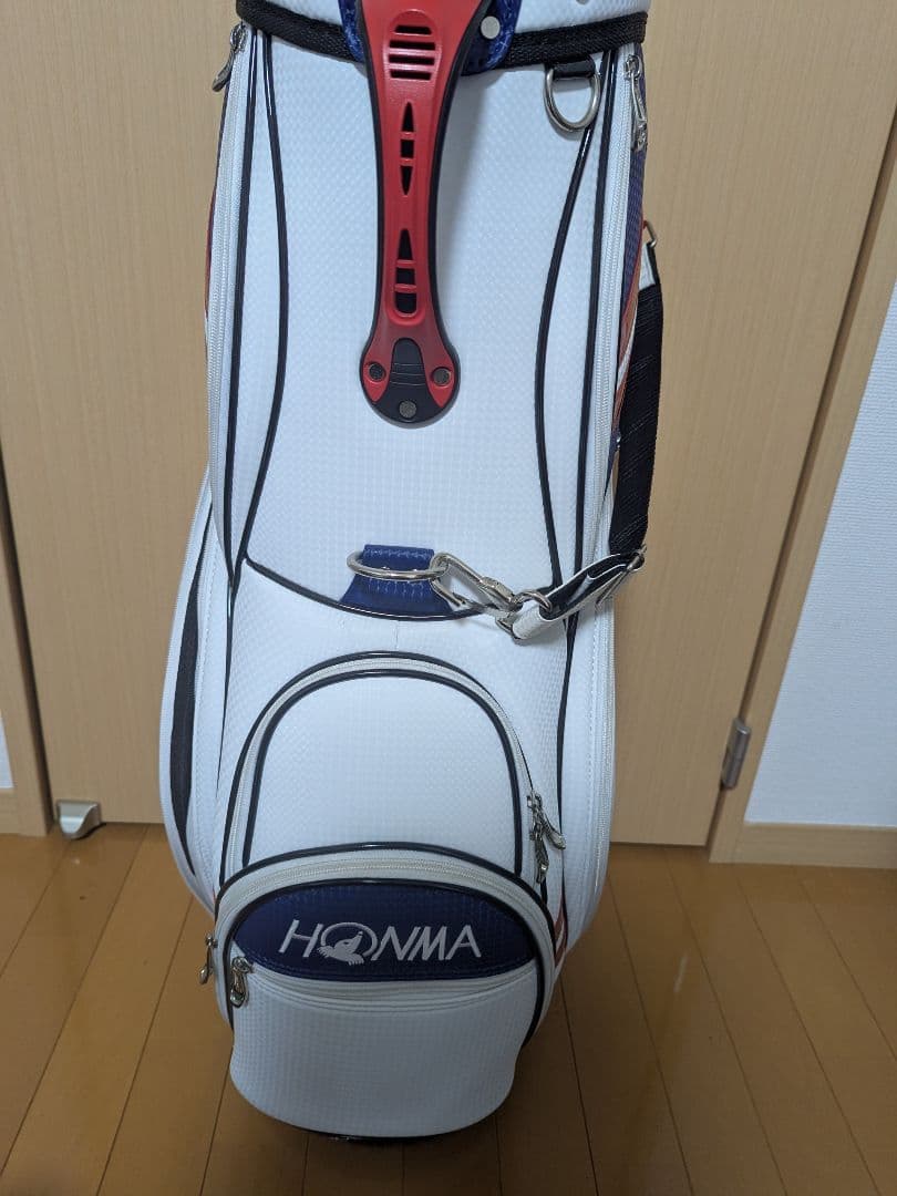 HONMA キャディバッグ ホワイト/レッド/ブルー