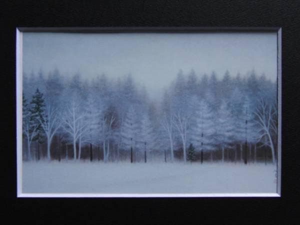 東山　魁夷、清晨、希少な額装用画集より、版上刷サイン入、新品高級額装付