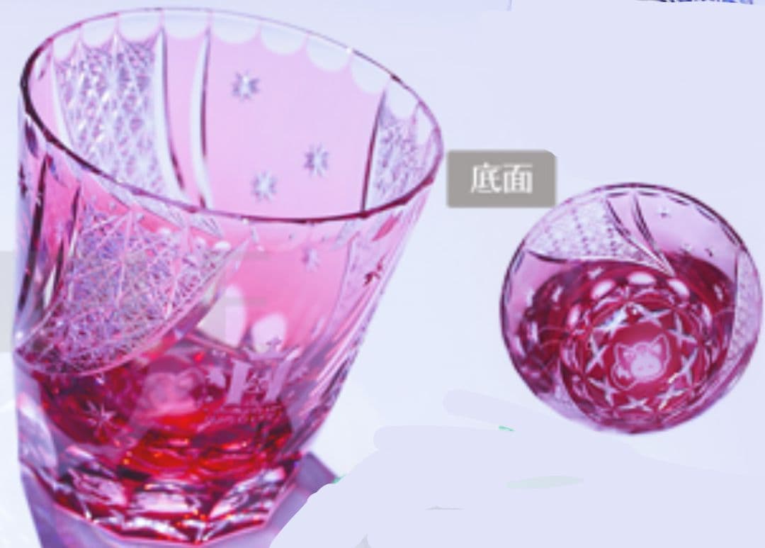 【数量限定品・サイン入り】和泉つばす展2 オリジナル江戸切子 桜