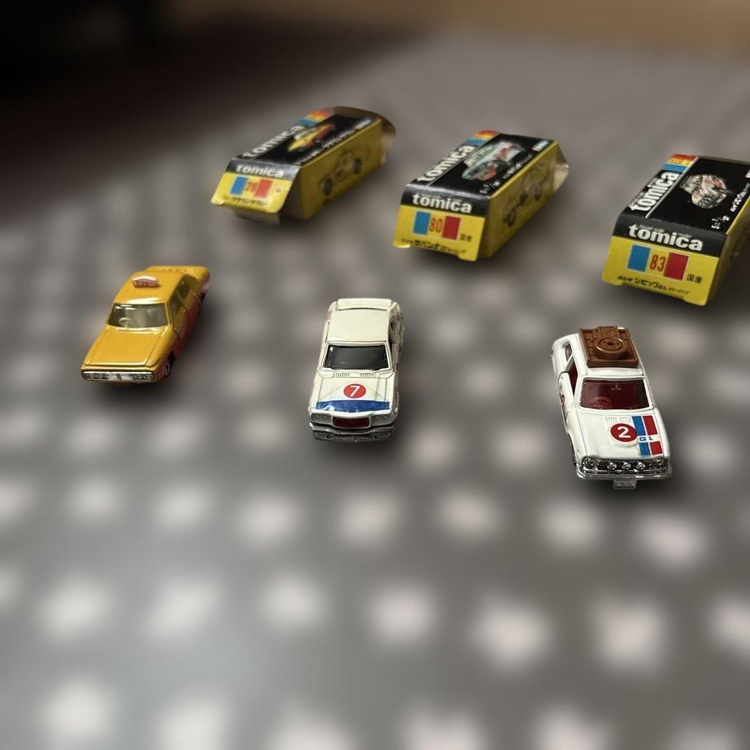 黒箱、青箱トミカ6個セット全て日本製