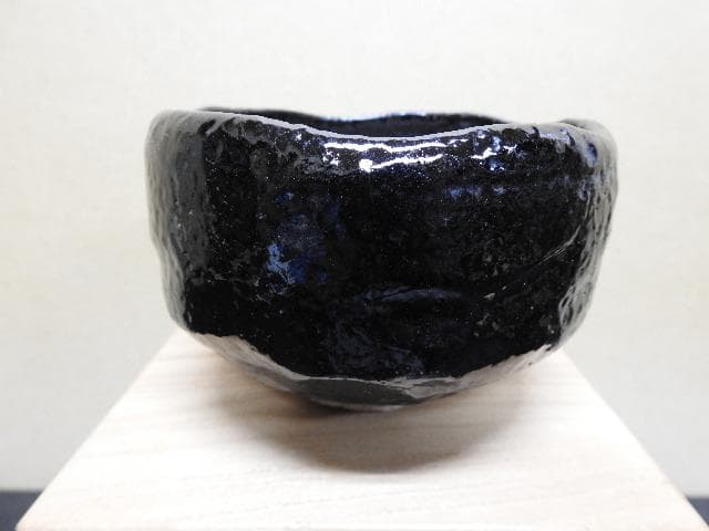 小川長楽　黒茶碗　共箱　MA21