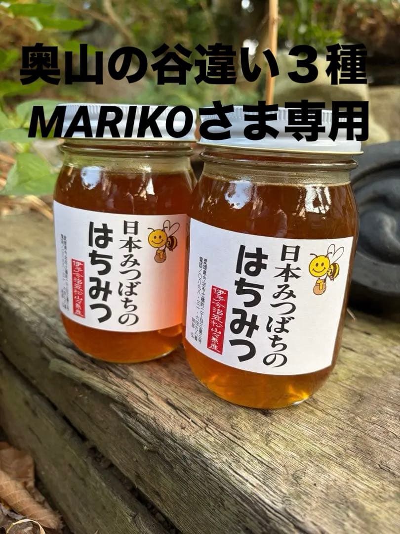 ハチミツ　日本蜜蜂の蜂蜜　巣箱違い谷違いのはちみつ　奥山の奥