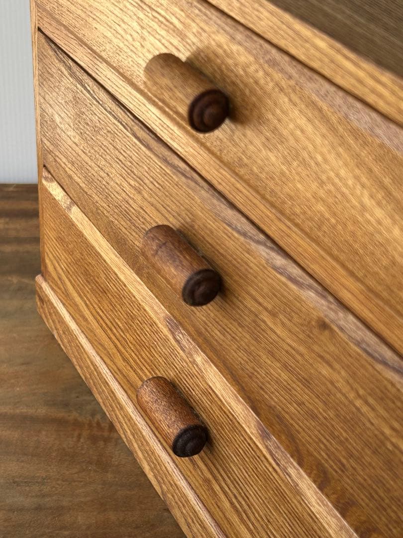 ヴィンテージ　3杯小引き出し　レターケース　古道具　ドロワー　抽斗 収納