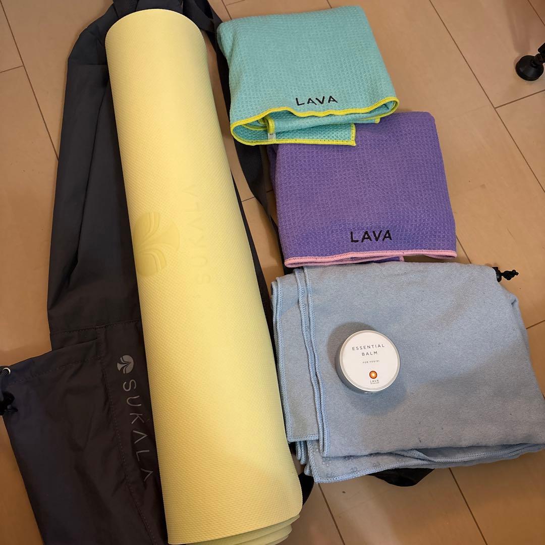 純正SUKALA LAVAヨガマット、ヨガラグ、収納バッグ、バーム、付き