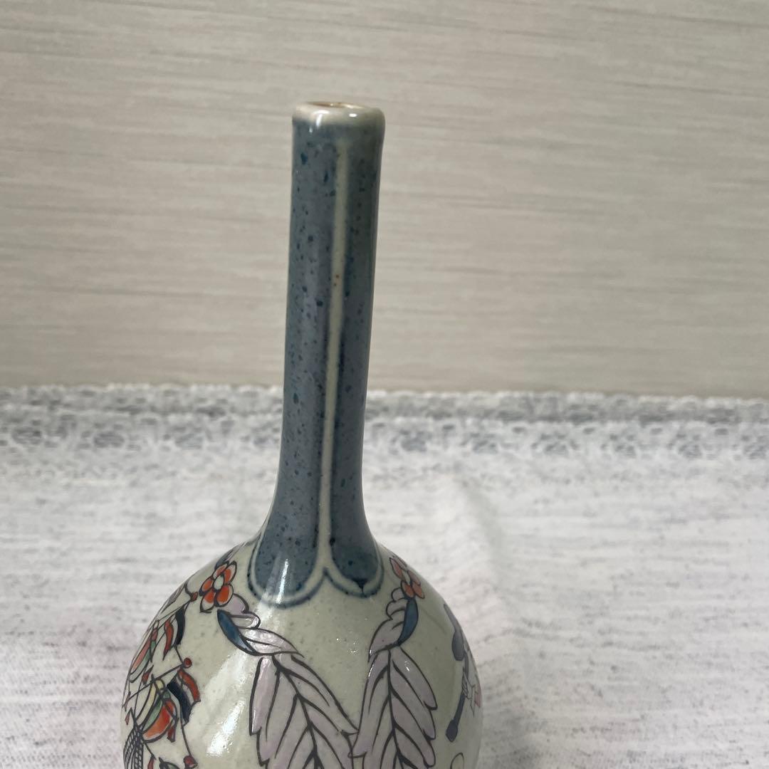 【値下げ　有田焼】異人柄　円左エ門窯　錦南蛮 円左エ門　南蛮　帆船　花瓶　置き物