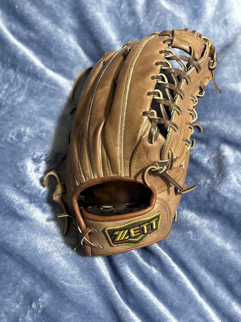ZETT ブラウン 硬式グローブ レースアップ