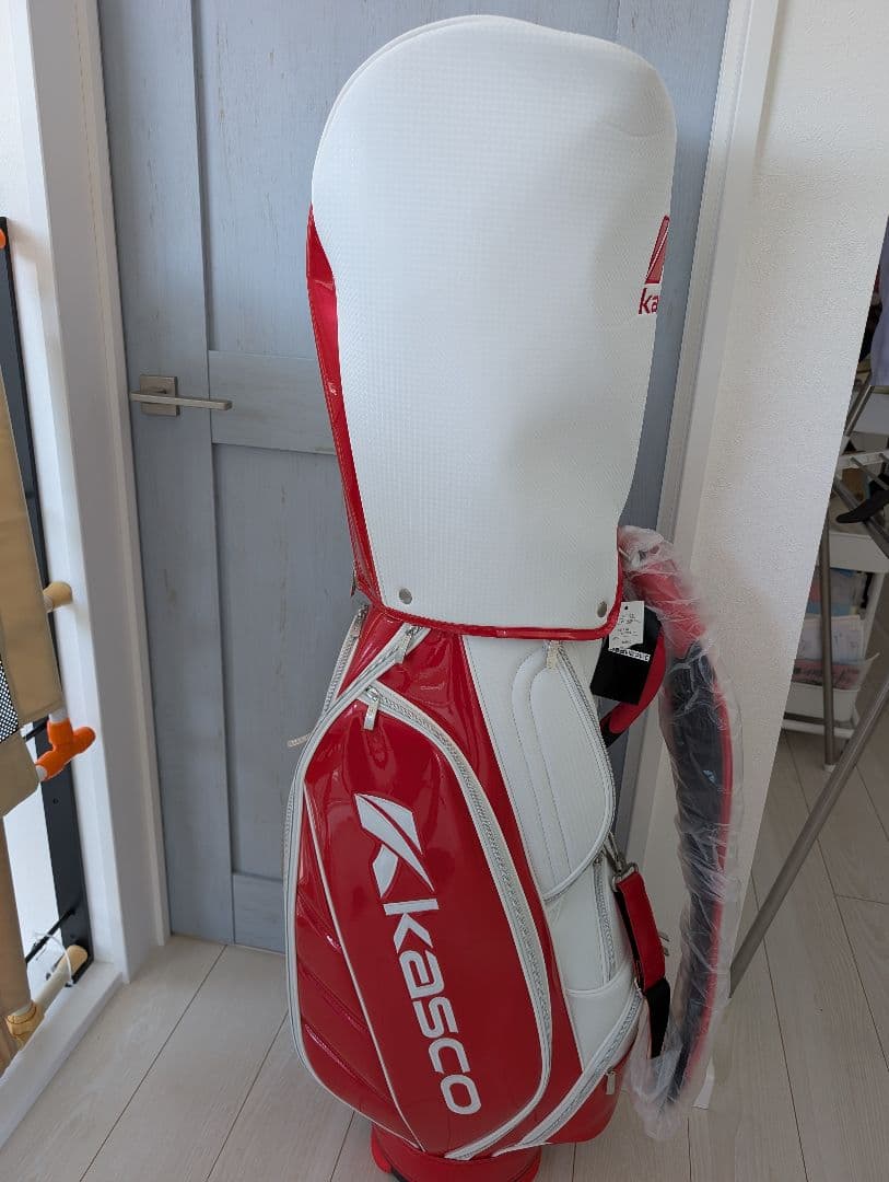 Kasco キャディバッグ 赤/白