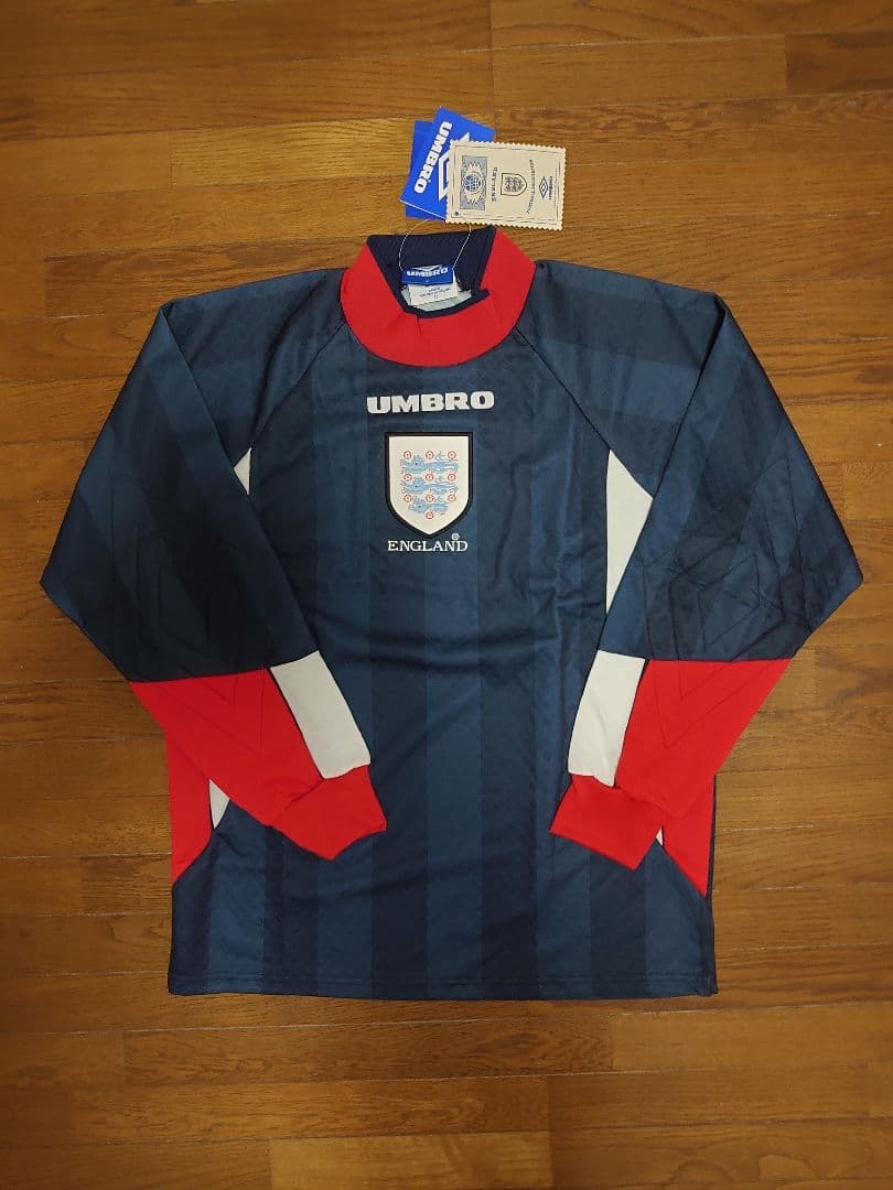 98 イングランド代表 長袖 キーパーユニフォーム新品未使用タグ付き