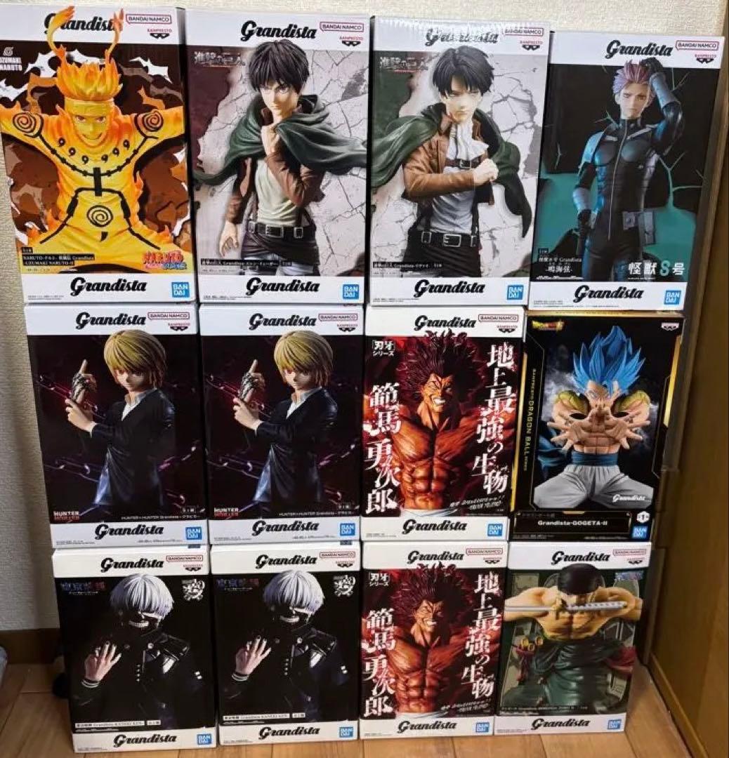 【12点セット】Grandistaシリーズ　フィギュアまとめ売り　進撃　刃牙等