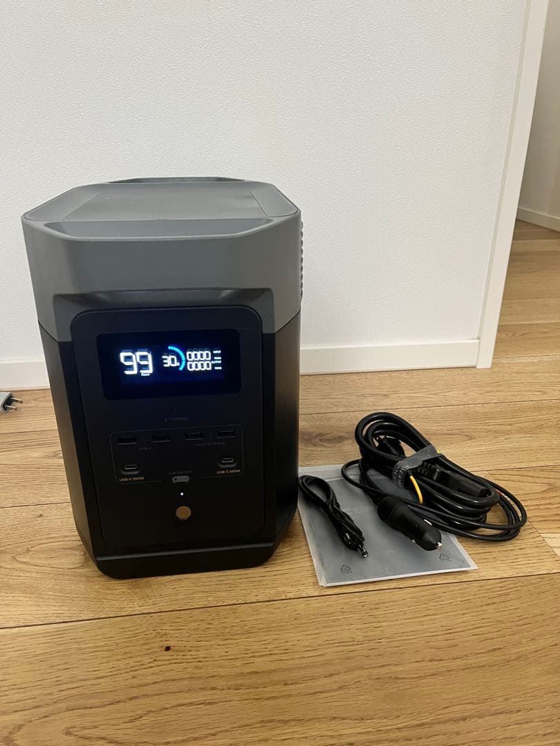 ポータブル電源 デジタル表示 USB AC出力　eco flow DELTA2