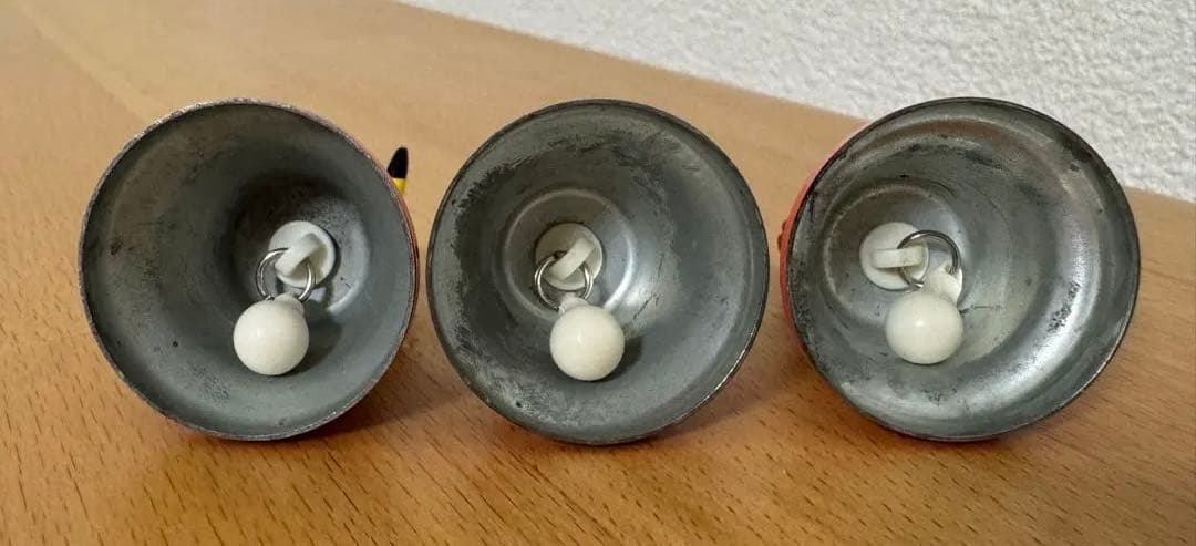 【平成レトロ】フィギュア付きハンドベル　ポケモン　ピカチュウ　ニャース　ルカリオ