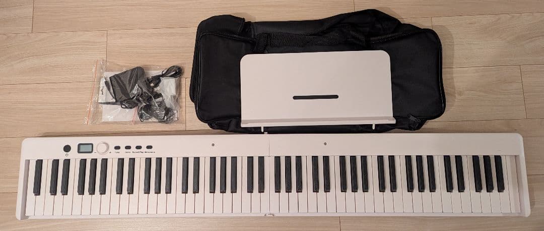 ニコマク NikoMaku 電子ピアノ 88鍵盤 折り畳み式 SWAN-X 白