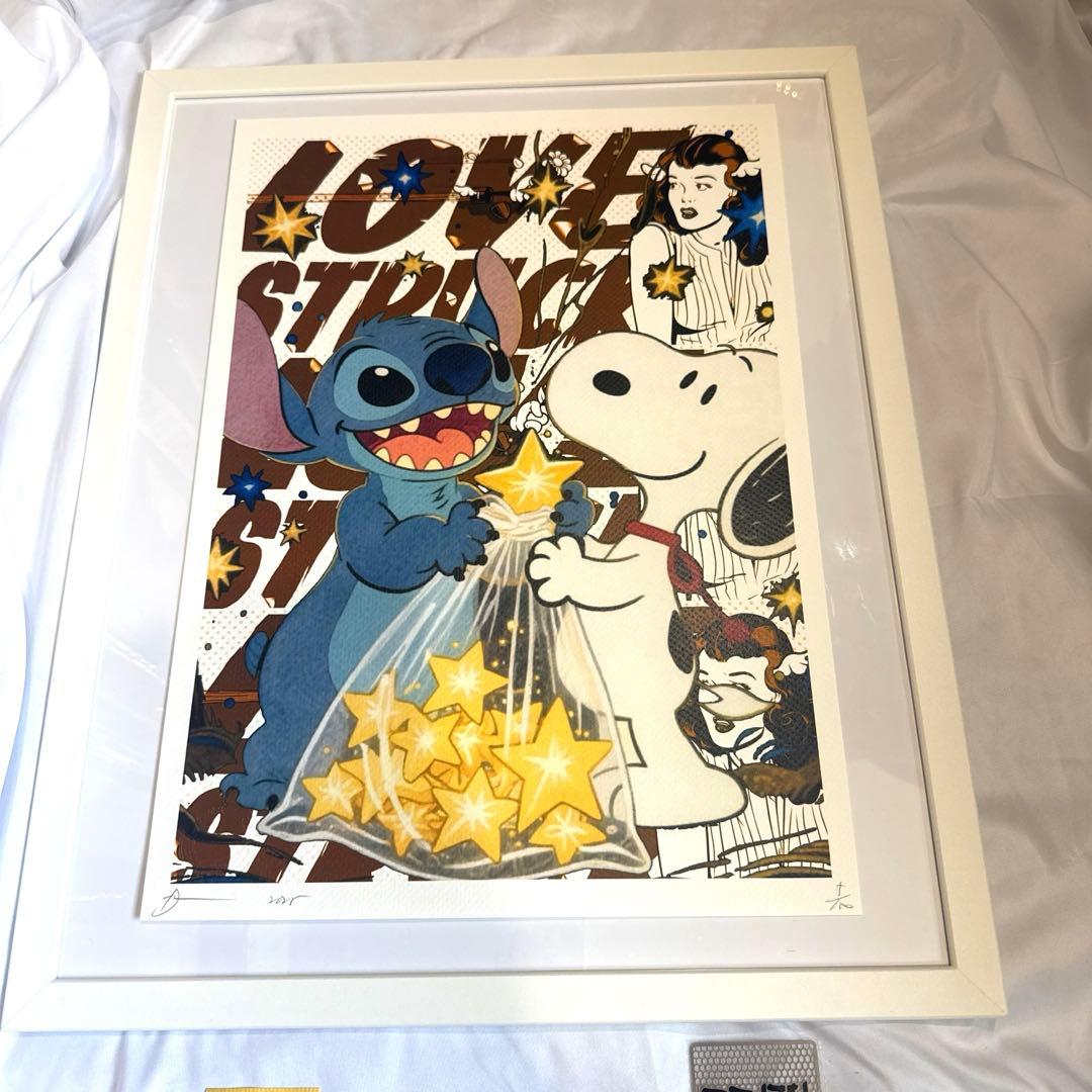 DEATH NYC 現代アートポスター　世界100枚限定　スヌーピー　スティッチ