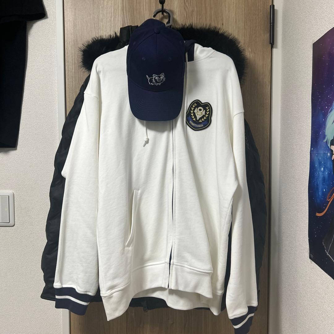 湊あくあ パーカー＆キャップ