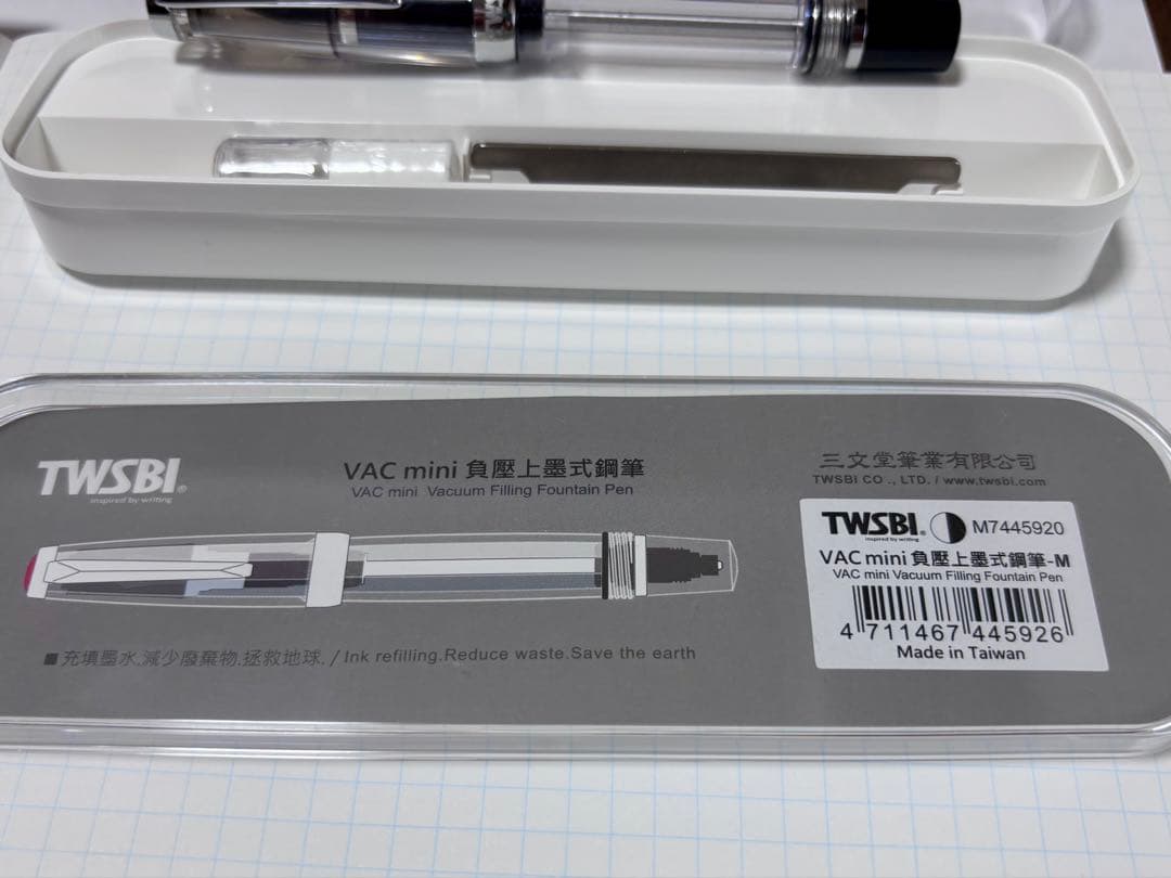 最終価格 TWSBI VAC mini 万年筆 クリア ニブM 試筆のみ