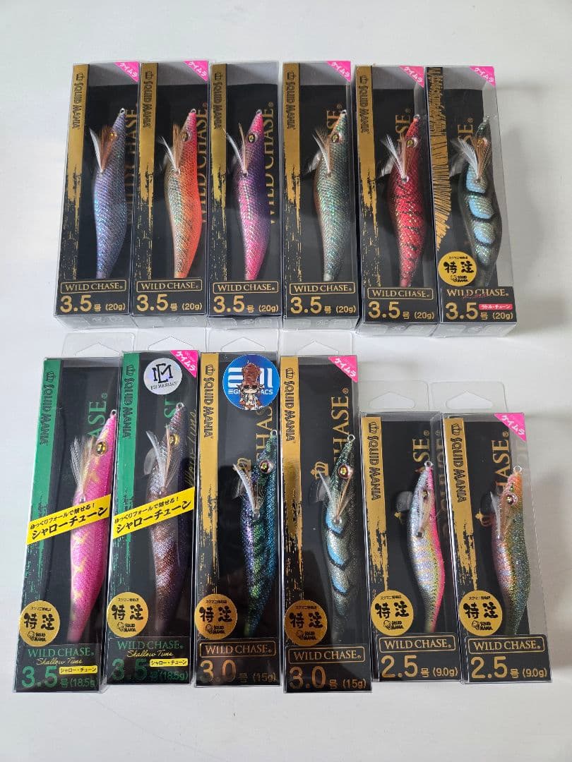 WILD CHASE エギ 3.5号・2.5号・3.0号　12本セット