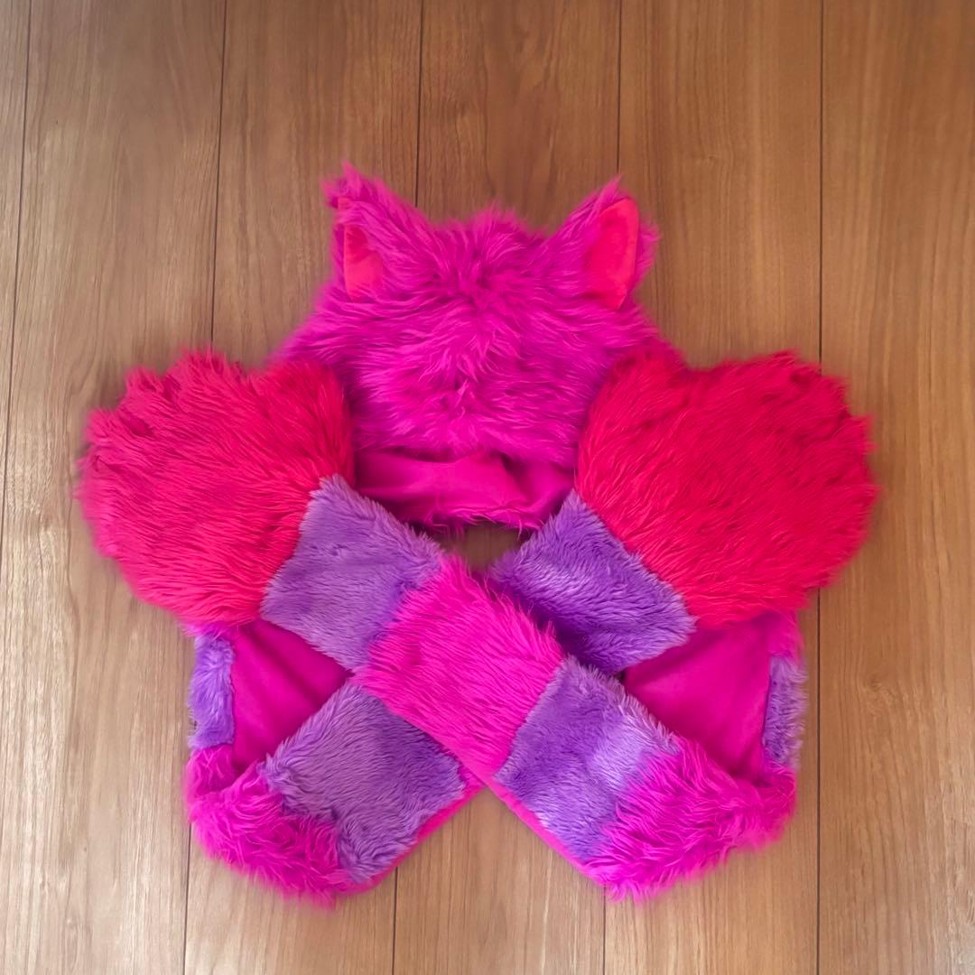 ディズニー　チシャ猫　マフラーファンキャップ