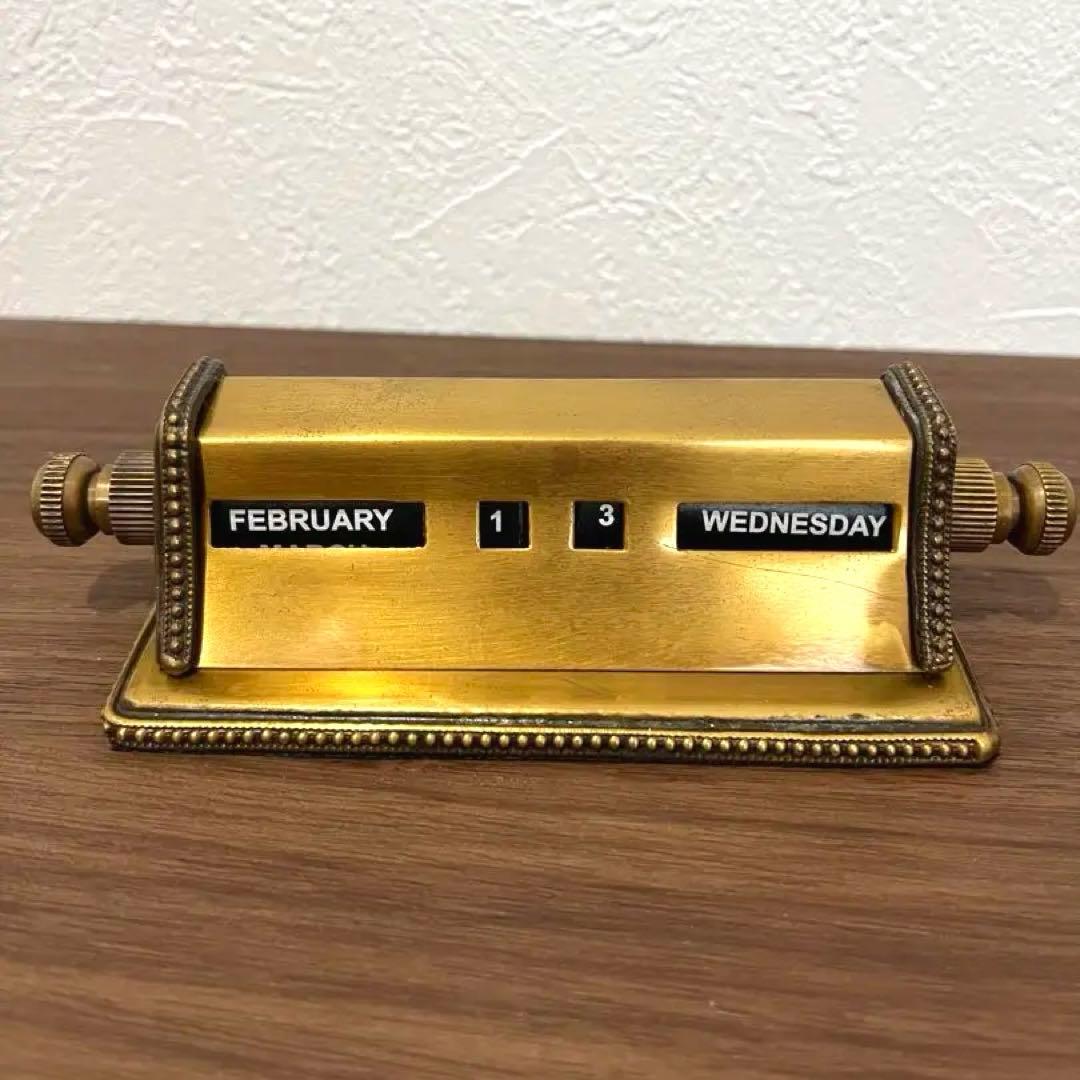 DULTON Dorado アンティーク調デスクトップカレンダー