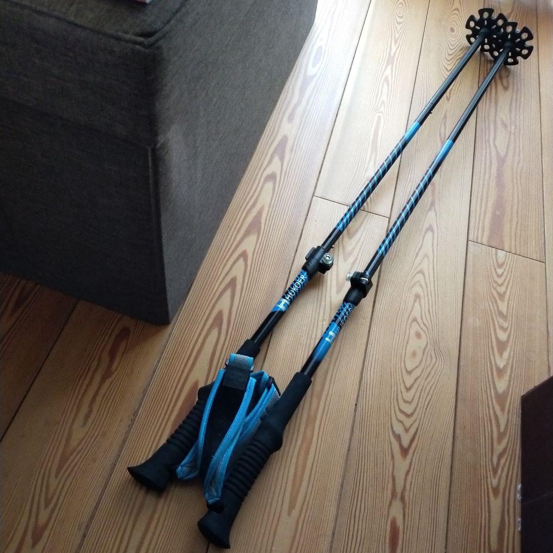 HUKOER スキー用伸縮ストック 110−135cm スキーポール